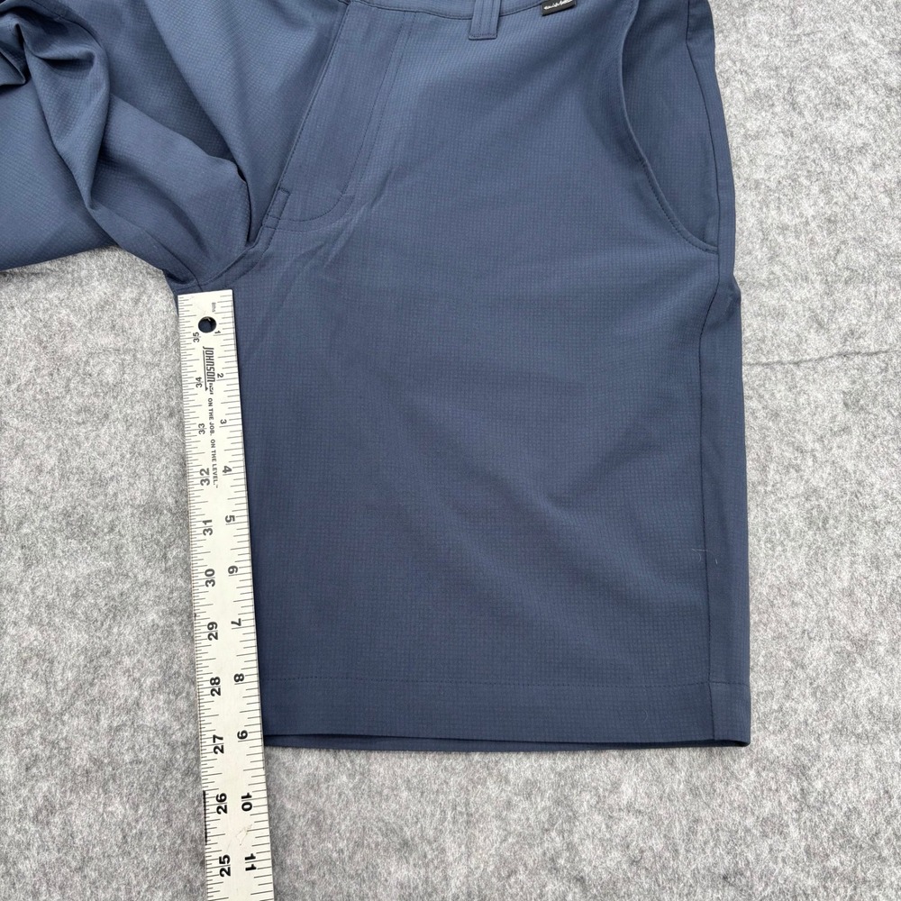 TravisMathew Men Blue Grey Micro Grid Golf Shorts Size 30 Stretch Performance - Picture 5 of 9